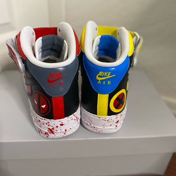 Custom nike air force 1 deadpool x wolverine - Picture 5 of 5